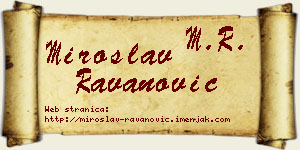 Miroslav Ravanović vizit kartica